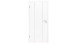 planeo Porte intérieure laquée Laque 2.0 - Mattie 9010 Laque blanche 2110 x 985 mm DIN L - Rond RSP Paumelle 2-t