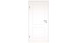planeo Porte intérieure laquée Laque 2.0 - Nantje 9010 Laque blanche 2110 x 610 mm DIN L - Rond RSP Paumelle 3-t