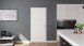 planeo Porte intérieure laquée Laque 2.0 - Norman 9010 Laque blanche 2110 x 985 mm DIN L - Rond RSP Paumelle 3-t