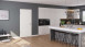 planeo Porte intérieure laquée Laque 2.0 - Norman 9010 Laque blanche 2110 x 985 mm DIN L - Rond RSP Paumelle 3-t