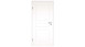 planeo Porte intérieure laquée Laque 2.0 - Nivard 9010 Laque blanche 2110 x 610 mm DIN L - Rond RSP Paumelle 3-t