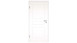 planeo Porte intérieure laquée Laque 2.0 - Norman 9010 Laque blanche 2110 x 985 mm DIN L - Rond RSP Paumelle 3-t