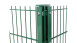 Poteau d'angle de type F vert mousse pour clôture à double maille
