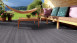 planeo terrasse composite CoEx-Line - lame massive gris pierre/graphite - structure bois