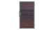 planeo Solid Grande - Porte Standard noyer avec cadre aluminium anthracite