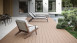 planeo terrasse composite - lame massive gris sable antique vieillie/brossé