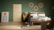 planeo Porte intérieure CPL CPL 1.0 - Sven chêne horizon 2110 x 860 mm DIN L - Rond RSP Paumelle 2-t