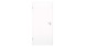 planeo Porte intérieure CPL CPL 1.0 - Knud 9016 Blanc 1985 x 860 mm DIN L - Rond RSP Paumelle 2-t